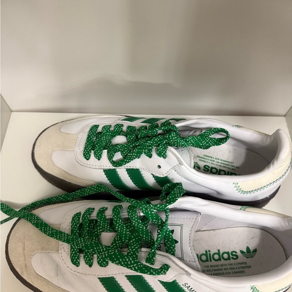 Adidas Samba White and Green Sneakers - Picture 3 of 5